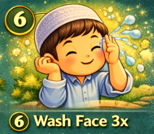 How to Perform Wudu 6 Wash the Face